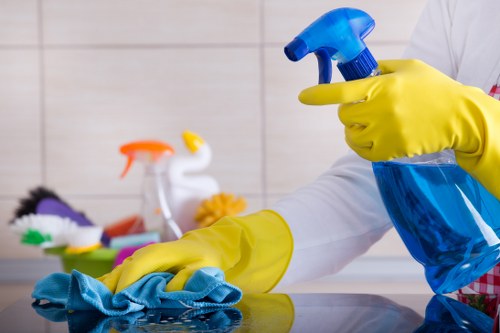 Inspection of cleaned carpet during a complaint review