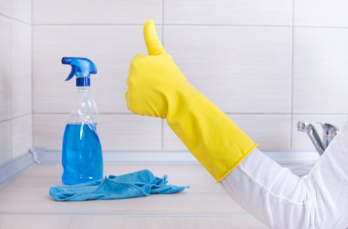 Treating food and drink stains in an East London home
